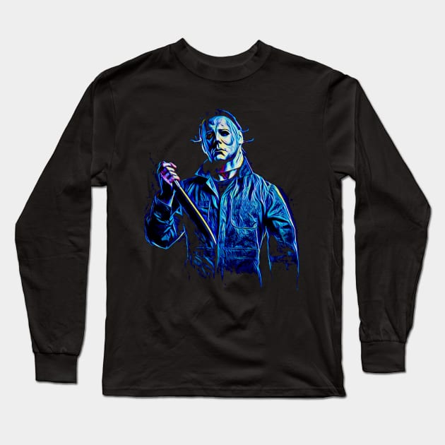 Michael Myers Long Sleeve T-Shirt by Fred_art_61